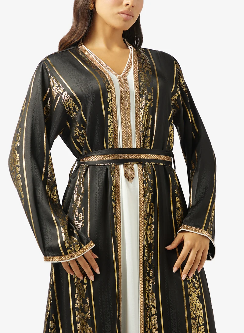 Arabian Closet  LADIES ABAYA 2 PIECE WITH BELT for Women | Best Price UAE